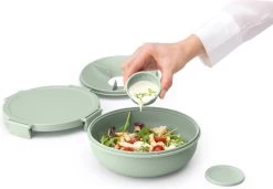 Brabantia Make & Take Salade Lunchbox - 1,3 L - Kunststof - Jade Green -Kruideniers Winkel 1200x831 2