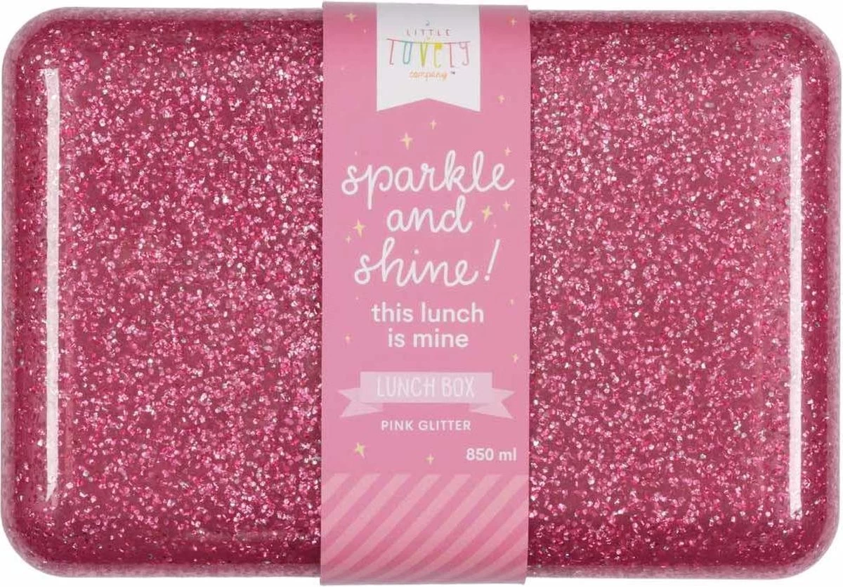 Lunch Box: Glitter - Roze | A Little Lovely Company 7 Lunch Box: Glitter - Roze | A Little Lovely Company - Afbeelding 5