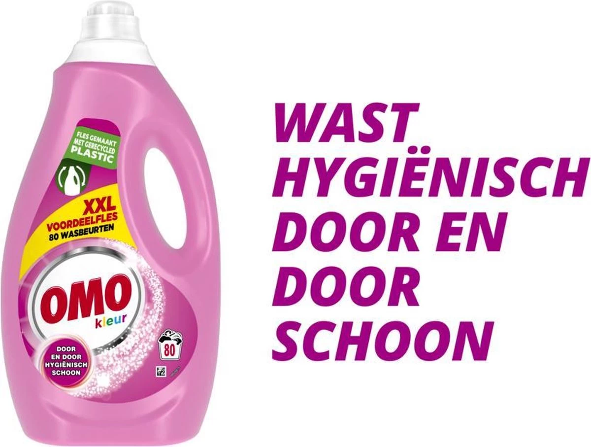 Omo Kleur Vloeibaar Wasmiddel - 80 Wasbeurten - Voordeelverpakking 11 Omo Kleur Vloeibaar Wasmiddel - 80 Wasbeurten - Voordeelverpakking - Afbeelding 9