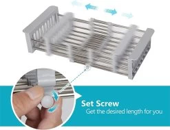 IBright Verstelbare Keukenrek - Gootsteen Mand - Afdruiprek – Vergiet – Verstelbaar In Lengte - Uitschuifbaar - RVS Grijs 19 IBright Verstelbare Keukenrek - Gootsteen Mand - Afdruiprek – Vergiet – Verstelbaar In Lengte - Uitschuifbaar - RVS Grijs -Kruideniers Winkel 1200x925