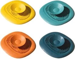 Luxe Doucheputje Afvoer Plug Zeef Stopper Stop - Universele Haarfilter Haarvanger Gootsteenstop Afvoerstop Onderdeel Afvoerputje Stopper Putje Rooster Voor Wastafel Gootsteen Spoelbak Bad Douchebak Keuken Wasbak Badkuip Aanrecht - Siliconen - Geel -Kruideniers Winkel 1200x938