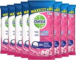 Dettol - Schoonmaakdoekjes - Power & Fresh - Kersenbloesem - 80 Stuks X8 12 Dettol - Schoonmaakdoekjes - Power & Fresh - Kersenbloesem - 80 Stuks X8 -Kruideniers Winkel 1200x942