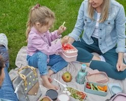 Homra Lunchbox STAQS Pink - Bento Box - 2 Laags Broodtrommel - 3 Compartimenten - Roze - Lunch To Go - Duurzaam Kunststof - BPA Vrij - 3 Vaks Lunchtrommel Voor Volwassenen - Inclusief Bestek - Magnetron, Diepvries, Vaatwasser Bestendig - Vers Houden -Kruideniers Winkel 1200x960 4