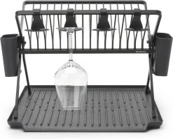 Brabantia SinkSide Afdruiprek - Inklapbaar - Dark Grey -Kruideniers Winkel 1200x969 1