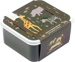 A Little Lovely Company - Brooddoos - Broodtrommel -Lunch & Snack Box Set Van 4 - Savanne -Kruideniers Winkel 1200x991 2