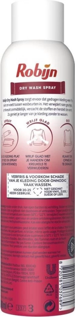Robijn Pink Sensation Dry Wash Spray 200 Ml -Kruideniers Winkel 284x1200