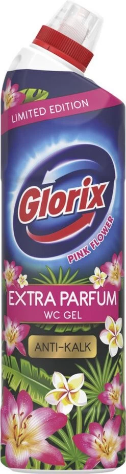 Glorix WC Powergel Toiletreiniger Pink Flower - 6 X 750 Ml - Voordeelverpakking -Kruideniers Winkel 320x1200 1