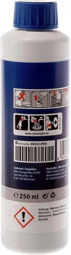 Bosch / Siemens Vaatwasser Reiniger - 250 Ml 8 Bosch / Siemens Vaatwasser Reiniger - 250 Ml -Kruideniers Winkel 338x1200
