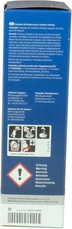 Bosch / Siemens Kookplaat Onderhoudsset - Onderhoudsset Voor Keramische Oppervlakken -Kruideniers Winkel 377x1200 3