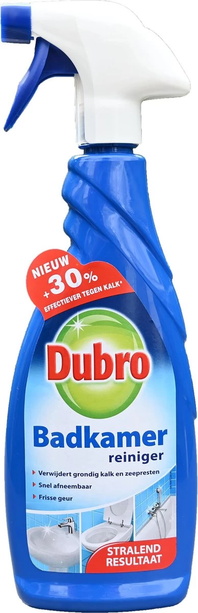 3 X Dubro Badkamer Reiniger - 30% Effectiever Tegen Kalk - Badkamerreiniger - 3 X 650 Ml 4 3 X Dubro Badkamer Reiniger - 30% Effectiever Tegen Kalk - Badkamerreiniger - 3 X 650 Ml - Afbeelding 2