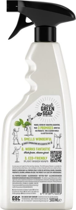 Marcel's Green Soap Allesreiniger Spray Basilicum & Vertivert Gras - 6 X 500 Ml -Kruideniers Winkel 436x1200 2