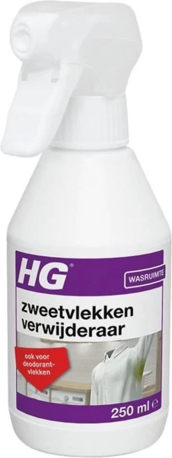 HG Zweetvlekkenverwijderaar - 250ml - Effectief Tegen Zweet- En Deodorantvlekken - Geschikt Voor Wit En Gekleurd Textiel -Kruideniers Winkel 451x1200