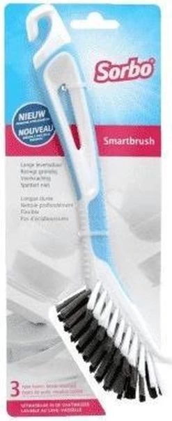 Set Van 2 Sorbo Smartbrush Afwasborstels Blauw/wit - Afwassen Afwasborstel - Huishoudelijke Keukenaccessoires -Kruideniers Winkel 490x1200