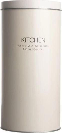 Gusta Voorraadblik - Beige - Metaal - Beschuitbus - Opbergbus - Ø11X22 Cm -Kruideniers Winkel 565x1200 1