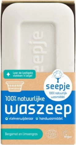 Seepje - Vast Wasmiddel - Waszeep/Vlekverwijderaar - Bergamot En Limoengras -Kruideniers Winkel 630x1200