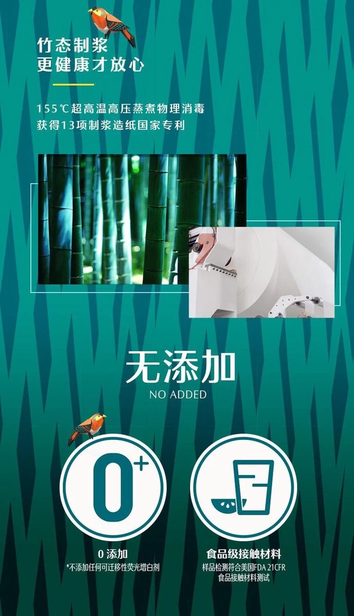 BAMTIME BamboeTissuepapier 4-laags Wc Papier - Wit Color Gebleekt 27 (3*9) Rollen 4 BAMTIME BamboeTissuepapier 4-laags Wc Papier - Wit Color Gebleekt 27 (3*9) Rollen - Afbeelding 2