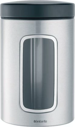 Brabantia Voorraadbus - 1,4 L - Matt Steel Fingerprint Proof / Matt Black Deksel - Met Venster 20 Brabantia Voorraadbus - 1,4 L - Matt Steel Fingerprint Proof / Matt Black Deksel - Met Venster -Kruideniers Winkel 713x1200 2