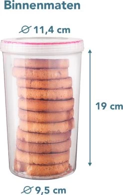 Lock&Lock Beschuitbus - Bewaardoos Voor Beschuit - Rijstwafel Bewaarbus - Voorraadbussen - Set Van 2 Stuks - 1,9 Liter - Transparant -Kruideniers Winkel 754x1200 3