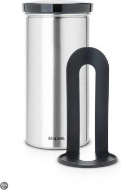 Brabantia Voorraadbus Voor 18 Koffie- En Theepads - Matt Steel Fingerprint Proof / Grijze Deksel -Kruideniers Winkel 761x1200 2
