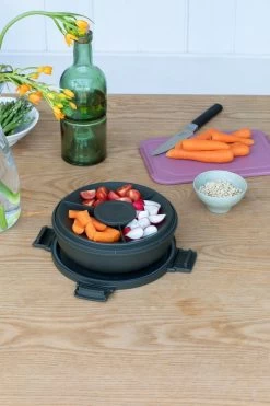 Brabantia Make & Take Salade Lunchbox - 1,3 L - Kunststof - Dark Grey -Kruideniers Winkel 800x1200 21