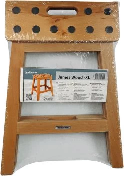 PUHLMANN - Inklapbare Kruk, JAMES, Hout, 41 Cm Hoog, Max 150 Kilo -Kruideniers Winkel 847x1200