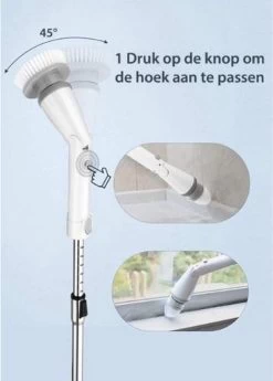 Elektrische Scrubber - Veelzijdige Schrobborstel - Elektrische Schoonmaakborstel - Binnen En Buiten Schoonmaken 11 Elektrische Scrubber - Veelzijdige Schrobborstel - Elektrische Schoonmaakborstel - Binnen En Buiten Schoonmaken -Kruideniers Winkel 859x1200