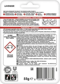 Glorix Power 5 Toiletblokken - Lavendel - 9 Stuks - Voordeelverpakking -Kruideniers Winkel 860x1200