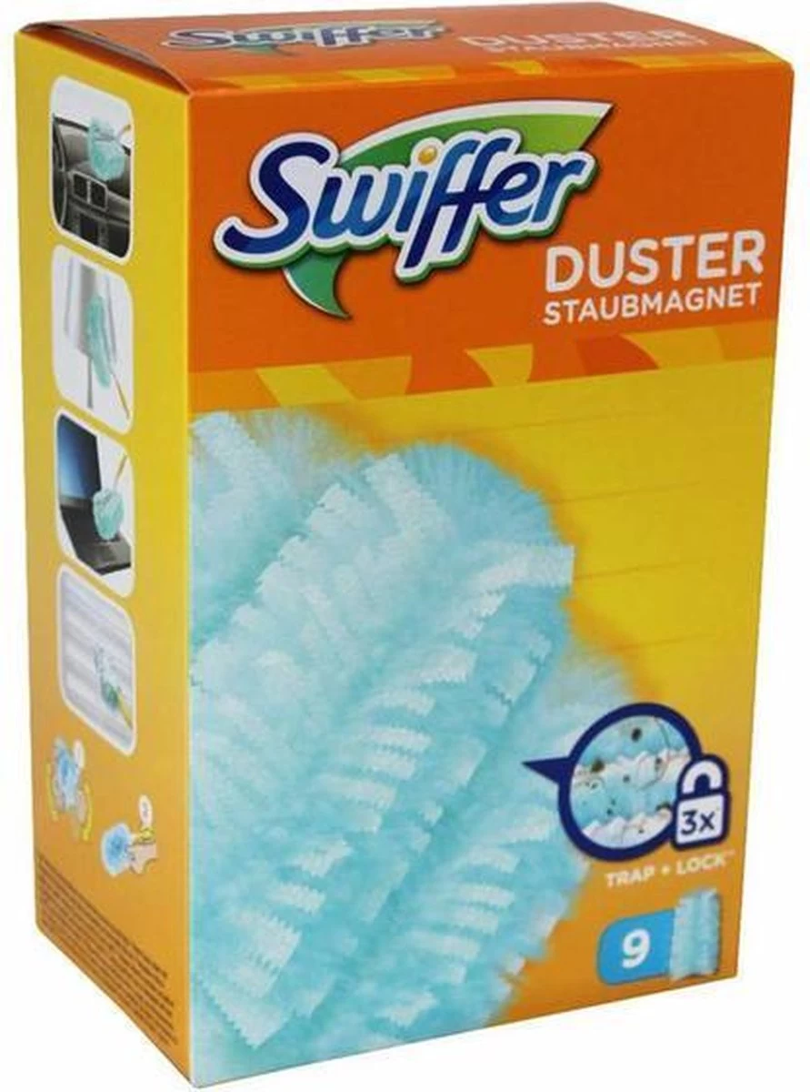Swiffer Duster Trap & Lock - 9 Stuks - Navul Stofdoekjes 6 Swiffer Duster Trap & Lock - 9 Stuks - Navul Stofdoekjes - Afbeelding 4