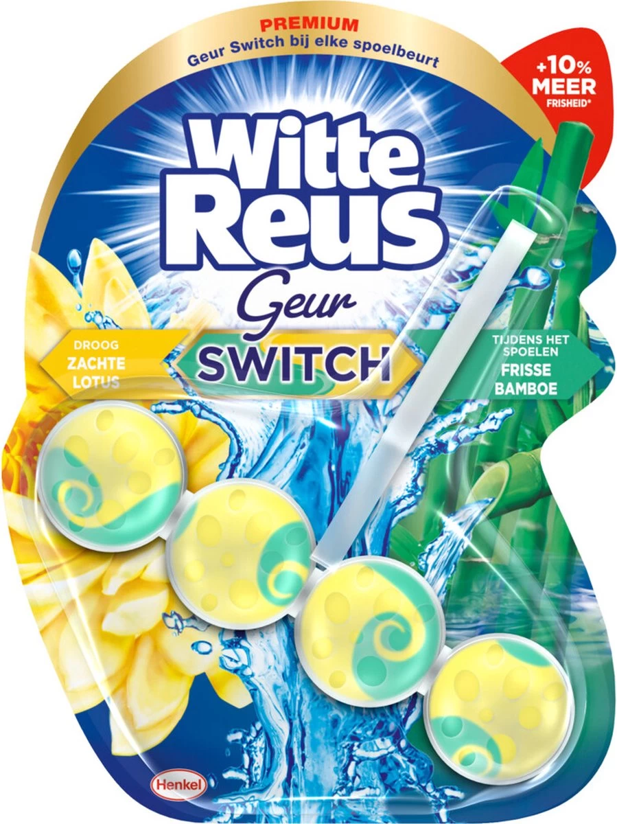 Witte Reus Toiletblok Geur Switch - Lotus Bamboe - WC Blokjes Voordeelverpakking - 10 Stuks 5 Witte Reus Toiletblok Geur Switch - Lotus Bamboe - WC Blokjes Voordeelverpakking - 10 Stuks - Afbeelding 3