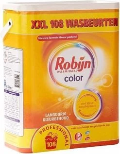 Robijn Professional - Color Wasmiddel - 108 Wasbeurten (6,15 Kg) -Kruideniers Winkel 935x1200