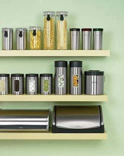 Brabantia Voorraadbus - 1,4 L - Matt Steel Fingerprint Proof / Matt Black Deksel - Met Venster 16 Brabantia Voorraadbus - 1,4 L - Matt Steel Fingerprint Proof / Matt Black Deksel - Met Venster -Kruideniers Winkel 952x1200 3