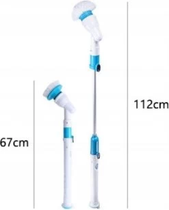 Merkloos Elektrische Schoonmaakborstel - Draadloos - 3 Opzetstukken - Oplaadbaar - Schrobber - Poetsmachine - Schoonmaak Middelen - Schoonmaak Borstel - Schrobborstel - Badkamer / Keuken - Poetsmachine - Polijstmachine - Reinigingsborstel -Kruideniers Winkel 970x1200