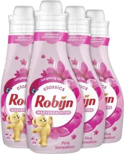 Robijn Summer Pink Wasverzachter - 4 X 30 Wasbeurten - Voordeelverpakking