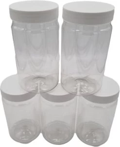 Ariko Jar | Lichtgewicht Kunststof Pot Met Schroefdeksel | 750ml | Potje Met Witte Deksel | Voorraadpot | Hervulbaar -Kruideniers Winkel 974x1200 3